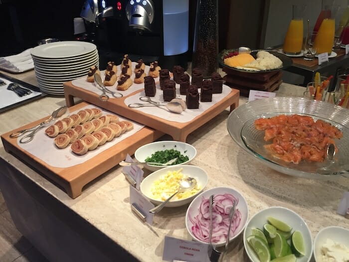 a table with food on it