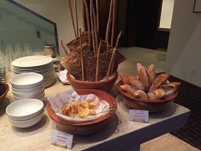 a table with bowls of food