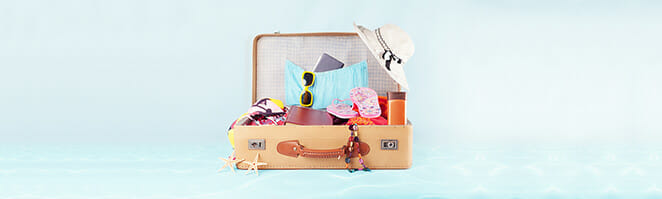 a suitcase full of clothes and accessories