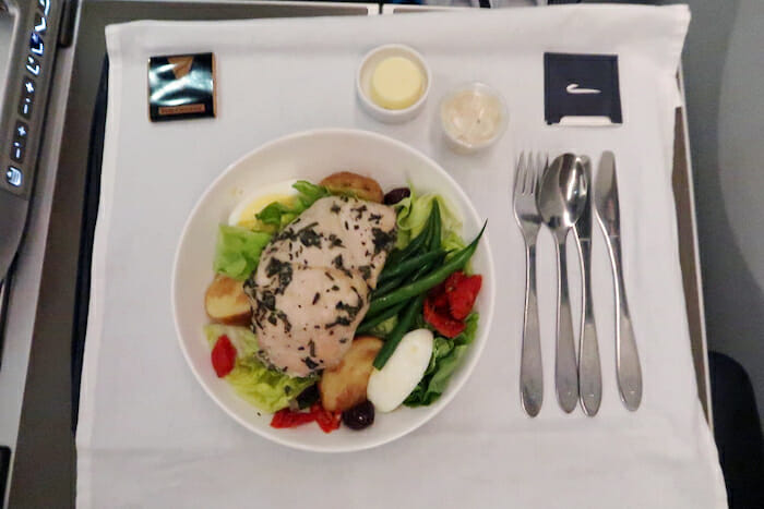 a plate of food on a table