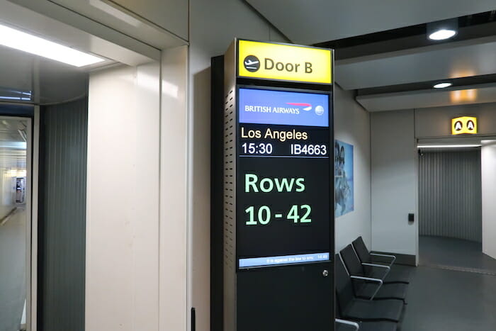 a sign in a airport