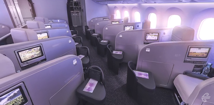 a row of seats in an airplane