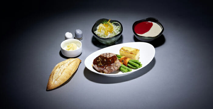 a plate of food on a table