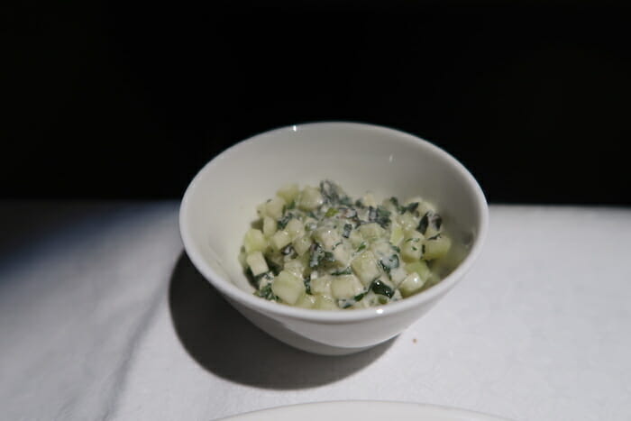 a bowl of food on a table