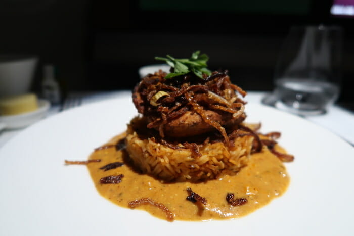 a plate of food on a table