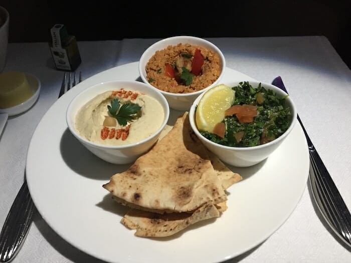 a plate of food on a table