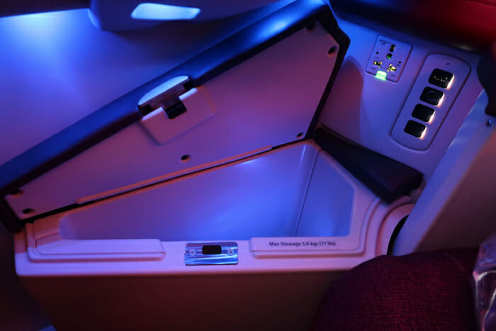 an open seat in an airplane