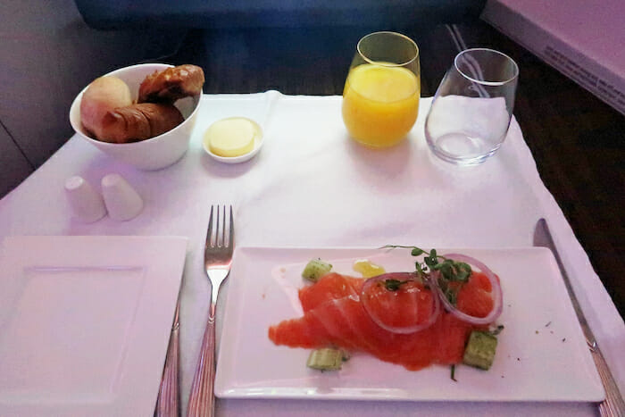 a plate of food on a table