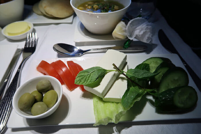 a plate of food on a table