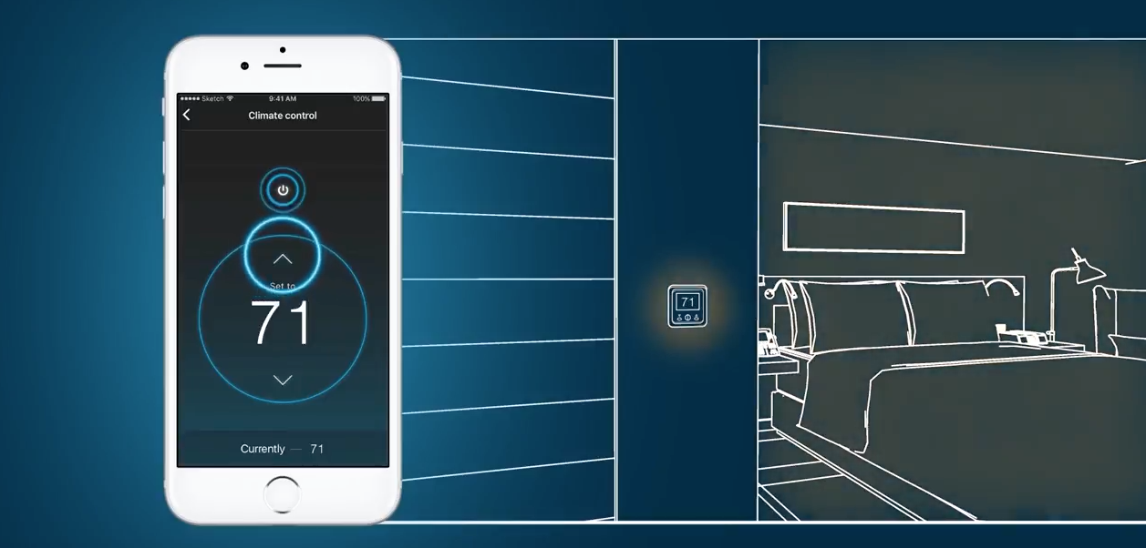 App room44. Коннектед рум. Connected Room описание. Hotel Room smartphone. Climate Control Room.