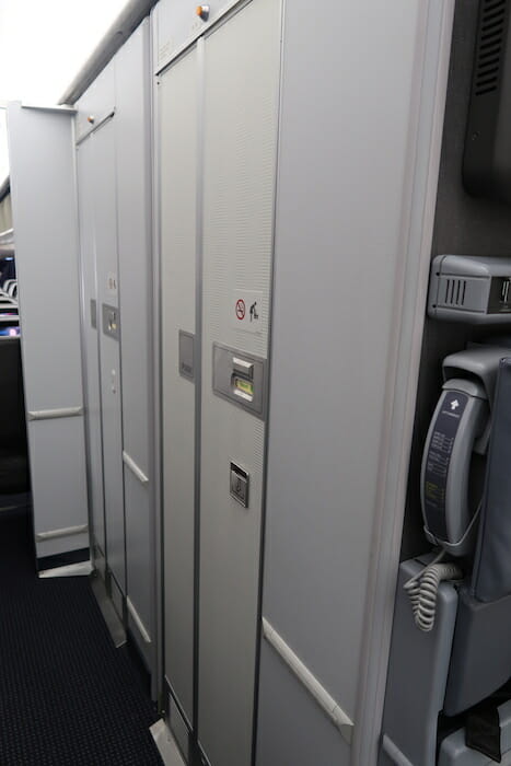 a row of white lockers