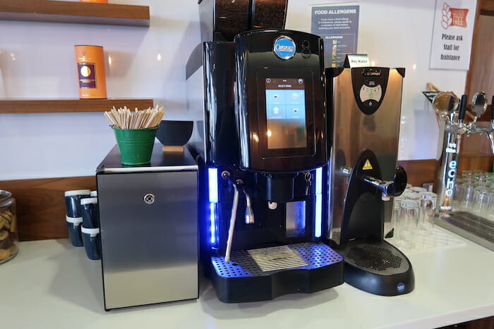 a coffee machine on a counter