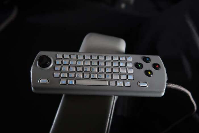 a small keyboard on a chair