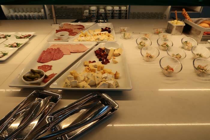 a table with different food items on it