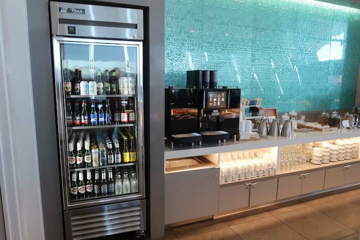 a refrigerated fridge in a restaurant