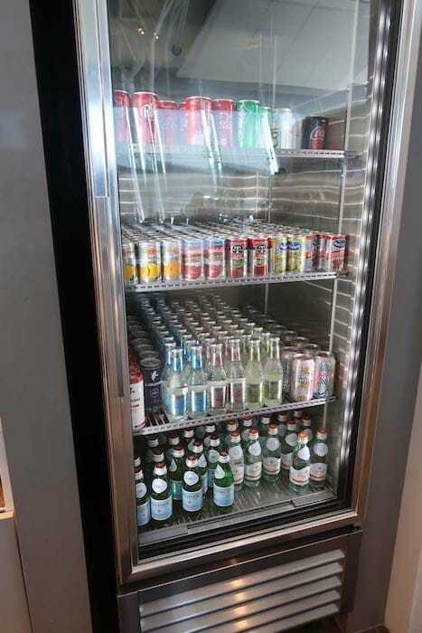 a refrigerator full of beverages