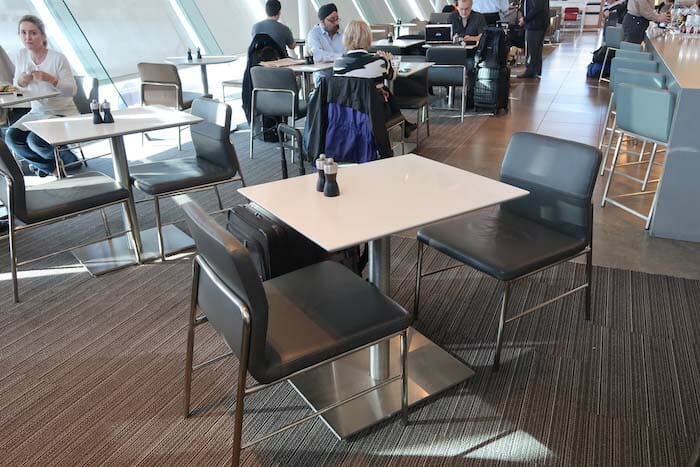 a table and chairs in a room