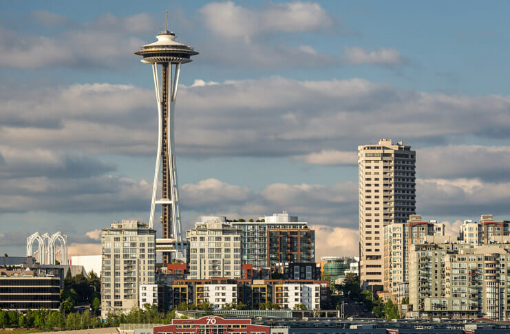 Space Needle with a tall tower