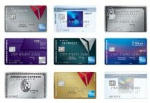 a group of credit cards