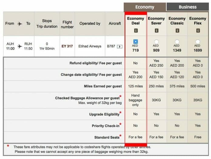 Etihad Introduces Hand Baggage Only ShortHaul Fares