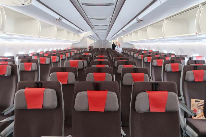 a plane with many seats