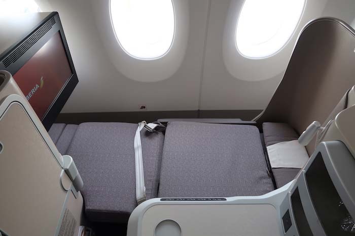 a bed in an airplane