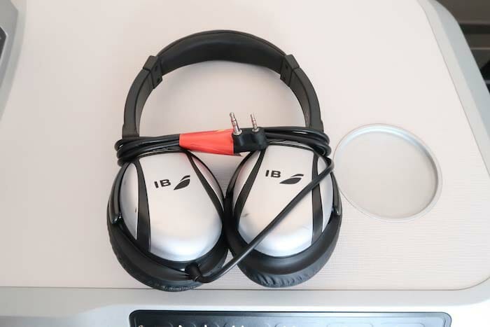 a pair of headphones with wires