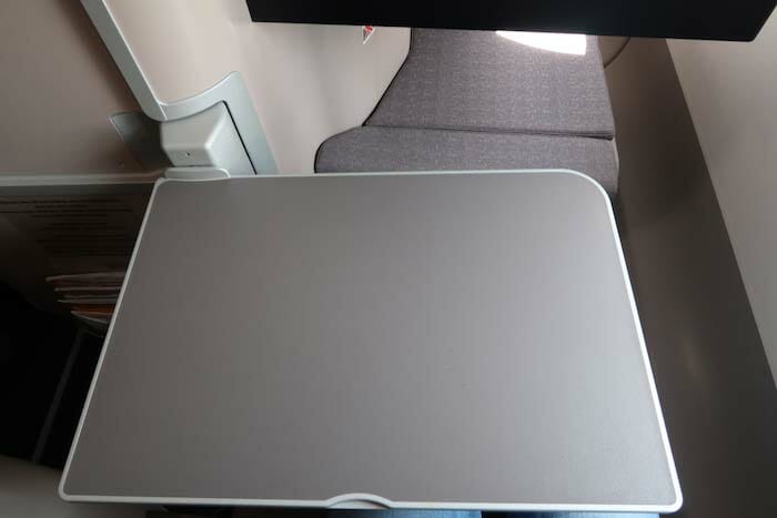 a table on a plane