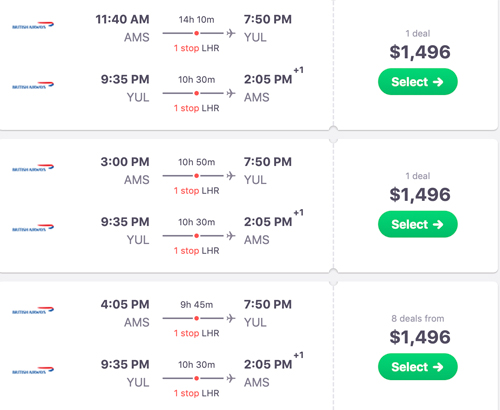 screens screenshot of a screenshot of a flight schedule