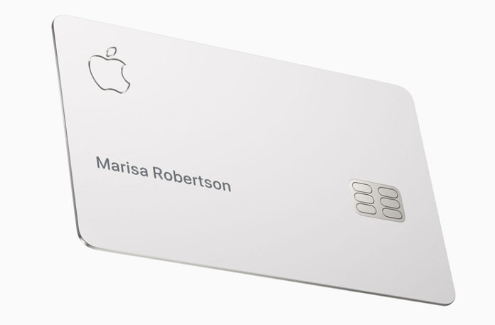 a white card with a logo