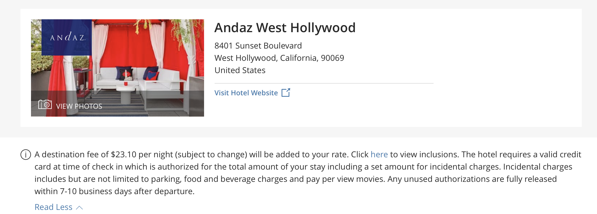 a screenshot of a hotel website