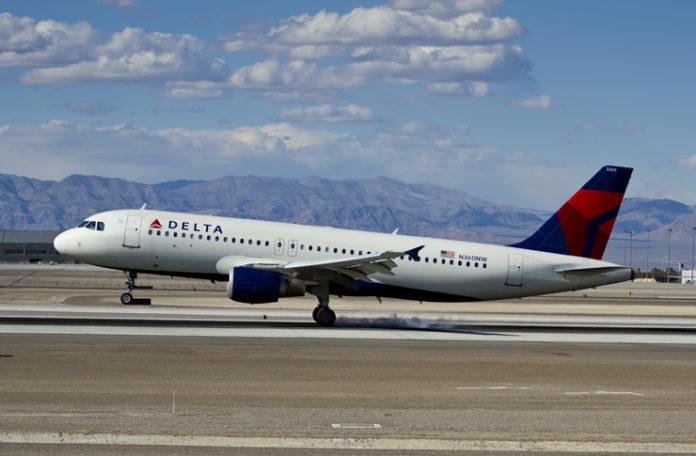 a plane on the runway