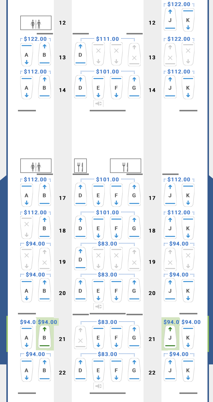 british airways seat selection american airlines