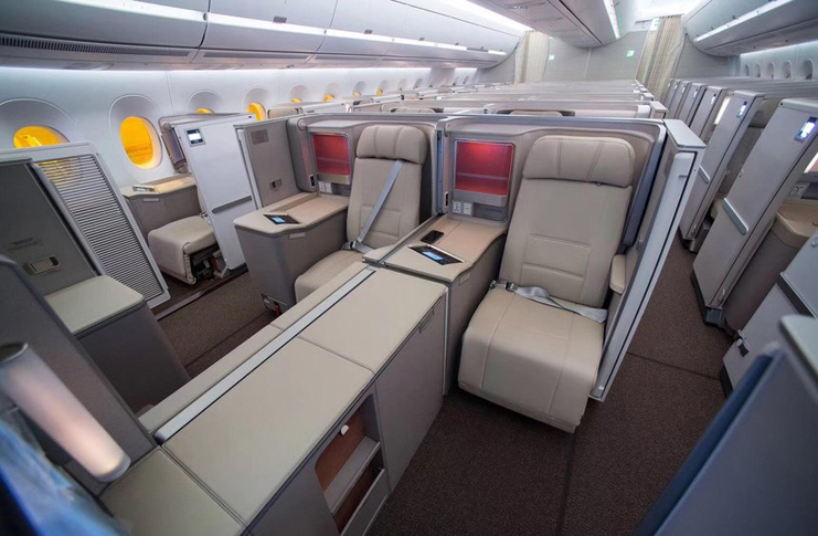 China Eastern A350 Business Class - Image courtesy of Airbus