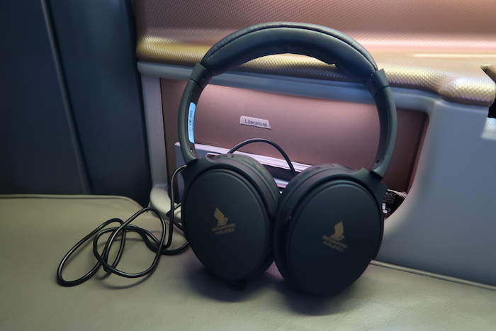 a pair of headphones on a seat