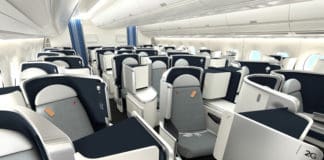 a plane with seats and windows