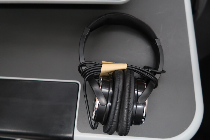 a headphones on a laptop