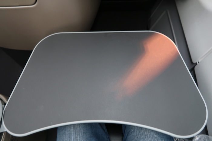 a table in a car