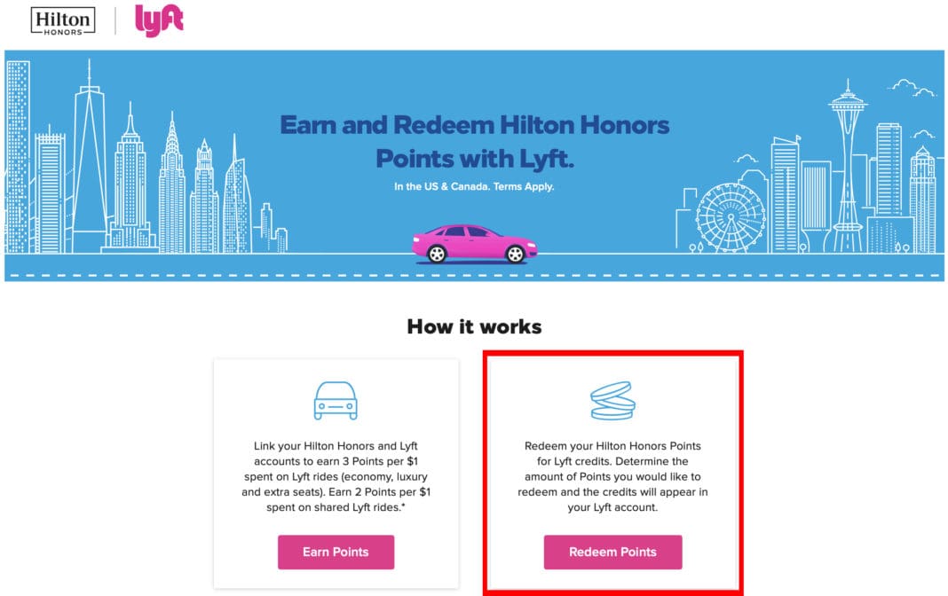 You Can Now Redeem Hilton Honors Points For Lyft Rides (But You