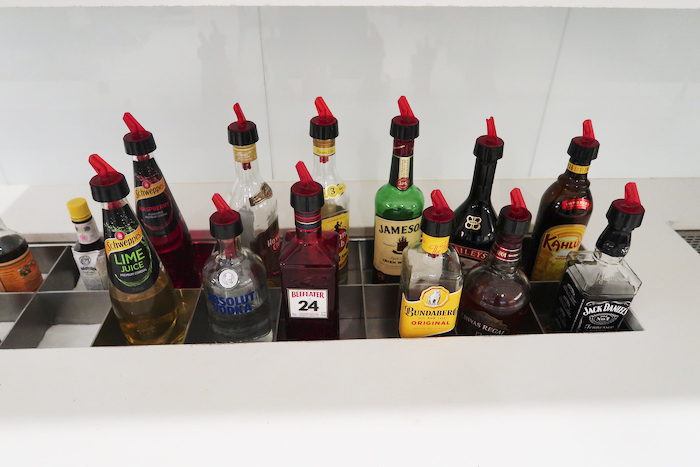 a group of bottles of liquor