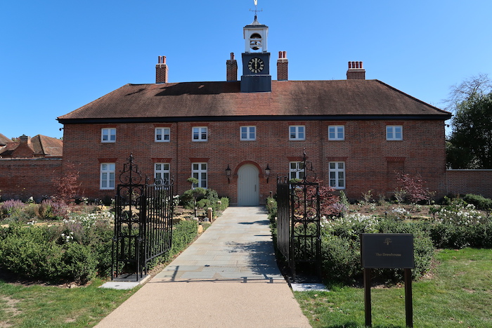 a brick building with a clock tower