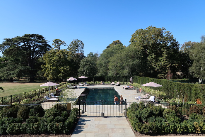 a pool with people in it