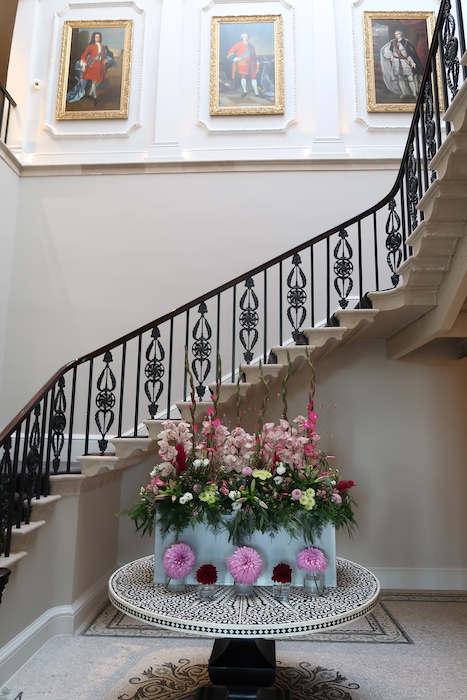 a flower arrangement on a table