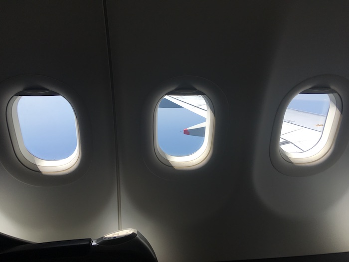 a window of an airplane