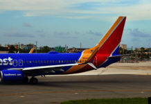 Southwest airplane on a runway