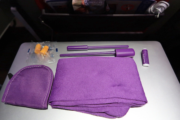 a purple objects on a table