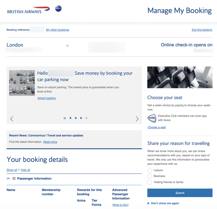 Be Careful When Using Select British Airways Vouchers (Itineraries Not