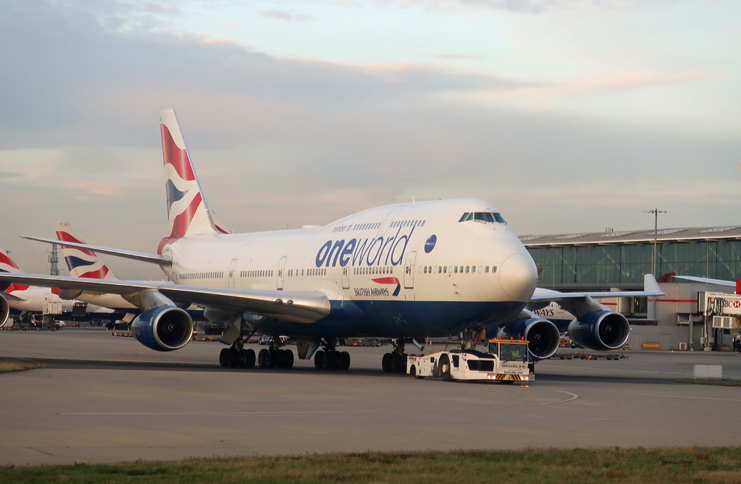 a large airplane on the runway