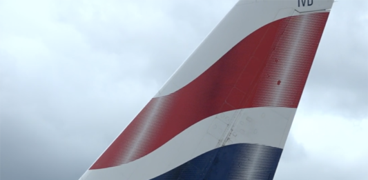 the tail of an airplane