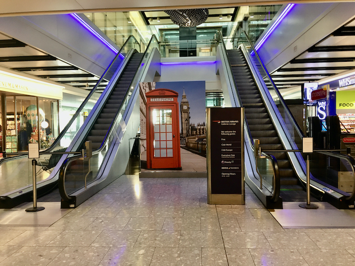 an escalators and an escalator in a building